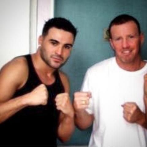 Danny Mac with friend, former WBU Champ "Irish" Mickey Ward in Vero Beach, Fl 2005.